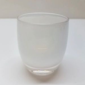 White Glassybaby Candle Holder